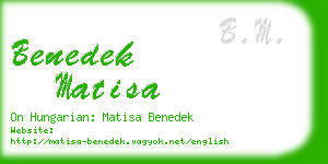 benedek matisa business card